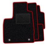 Tapis de sol en velours - bmw - s�rie 1 e87 5d 2004 - 2011 - finition rouge - ajustement parfait