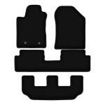 Tapis de sol en velours noir basic pour toyota corolla verso ii 7 personnes (2004 - 2009)