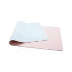 Tapis de souris antid�rapant en cuir rose et bleu ciel imperm�able bandage gratuit 60 x 40 cm