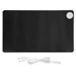 Tapis de souris chauffant en cuir pu 3 niveaux de chauffage minuterie tanche grand format pour bureau ...