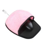Tapis de souris chauffant - usb - rose - 29x22 cm - repose - poignet - hiver