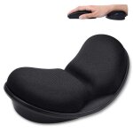 Tapis de souris ergonomique noir 128x70x33mm avec repose - poignet