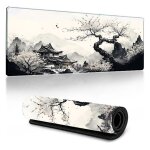 Tapis de souris gaming - oein - 900 x 400 mm - xxl - haute pr�cision surface tiss�e noir - gris