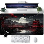 Tapis de souris gaming xxl - ulisem - 900x400 mm - antid�rapant - coutures renforc�es - design pleine ...