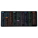 Tapis de souris de jeu tapis de bureau raccourcis clavier du logiciel office tapis de souris extension ...