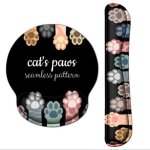 Tapis de souris avec support pour les poignets - tapis de souris en mousse  mmoire de forme pour clavier ...