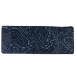 Tapis de souris xxl - carte topographique - bleu - 800 x 300 x 3 mm - informatique pc fixe & portable ...