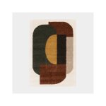 Tapis style berbre - terre ancestrale - vert kaki terracotta - 120 x 170 cm
