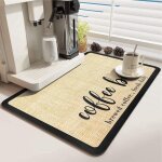 Tapis de vaisselle - dessous de verre pour cafeti�re - antid�rapant - tapis de s�chage absorbant pour ...