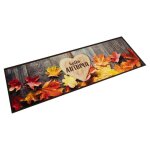 Tapis - vidaxl - impression dautomne - lavable - noir - rectangulaire - 100x50cm