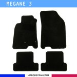 Tapis de voiture - renault - megane 3 - sur mesure - antidrapant - lot de 4