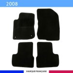 Tapis de sol voiture - sur mesure pour peugeot 2008 (04 / 2013 - 12 / 2019) - moquette antid�rapante ...
