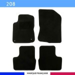 Tapis de voiture - sur mesure pour 208 (2012 - 2019) - 4 pièces - tapis de sol antidérapant pour automobile ... Tapis de voiture - sur mesure pour 208 (2012 - 2019) - 4 pièces - tapis de sol antidérapant pour automobile ...