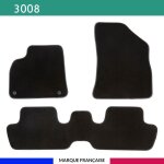 Tapis de voiture - sur mesure pour 3008 (2009 - 2016) - 3 pièces - tapis de sol antidérapant pour automobile ... Tapis de voiture - sur mesure pour 3008 (2009 - 2016) - 3 pièces - tapis de sol antidérapant pour automobile ...