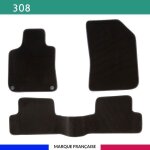 Tapis de voiture - sur mesure pour 308 (2013 - 2021) - 3 pi�ces - tapis de sol antid�rapant pour automobile ...