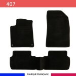 Tapis de voiture - sur mesure pour 407 / 407sw (2004 - 2012) - 3 pi�ces - tapis de sol antid�rapant pour ...