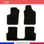 Tapis de voiture - sur mesure pour 500 (ds 2007) - 3 pices - tapis de sol antidrapant pour automobile ...