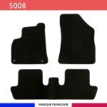 Tapis de sol voiture - sur mesure pour peugeot 5008 (11 / 2009 - 03 / 2017) antid�rapant - 3 pi�ces : ...