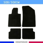 Tapis de sol voiture - sur mesure pour peugeot 508 / 508 sw (01 / 2011 - 09 / 2018) - antid�rapant - ...