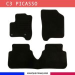 Tapis de voiture - sur mesure pour c3 picasso (2009 - 2016) - 3 pices - tapis de sol antidrapant pour ...