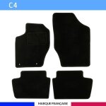 Tapis de voiture - sur mesure pour c4 (2004 - 2011) - 4 pices - tapis de sol antidrapant pour automobile ...