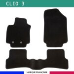 Tapis de voiture - sur mesure pour clio 3 (2005 - 2014) - 3 pi�ces - tapis de sol antid�rapant pour automobile ...