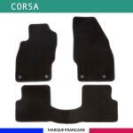 Tapis de voiture - sur mesure pour corsa (2014 - 2019) - 3 pices - tapis de sol antidrapant pour automobile ...