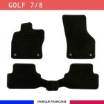 Tapis de voiture - sur mesure pour golf 7 (d�s 2012) - 3 pi�ces - tapis de sol antid�rapant pour automobile ...
