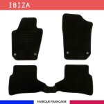 Tapis de sol voiture - sur mesure pour seat ibiza (06 / 2008 - 06 / 2017) antid�rapant - 3 pi�ces : protection ...