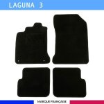 Tapis de sol voiture - sur mesure pour renault laguna 3 (10 / 2007 - 12 / 2015) - moquette antid�rapante ...