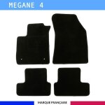 Tapis de sol voiture - sur mesure pour renault megane 4 d�s 01 / 2016 - moquette antid�rapante - clips ...