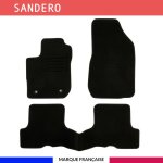 Tapis de voiture - sur mesure pour sandero (2018 - 2020) - 3 pices - tapis de sol antidrapant pour ...