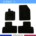 Tapis de voiture - sur mesure pour scenic 3 (2009 - 2016) - 4 pices - tapis de sol antidrapant pour ...