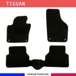 Tapis de sol voiture - sur mesure pour volkswagen tiguan (10 / 2007 - 03 / 2011) antid�rapant - 3 pi�ces ...
