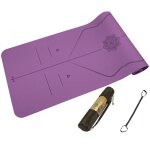 Tapis de yoga antidrapant pais et confortable avec sangle de transport pour les exercices au sol et ...