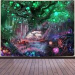 Tapisserie arbre de vie psychdlique dcoration murale 150 x 200 cm art mural color