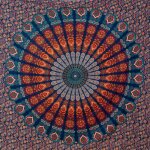 Tapisserie mandala - naturel - 100% coton grand polyvalent - grande tenture muralechambre aesthetic - ...