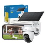 Tapo c610 kit cam�ra wifi solaire 2k qhd wifi rotation 360� d�tection intelligente vision nocturne couleur ...