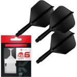 Target darts k - flex no. 6 ailettes et tiges int�gr�es pour fl�chettes - court 19mm noir lot de 3 2ba ...