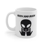 Tasse alien rien 100 rien mug ovni signe jul ? cadeau original fan rap ou geek