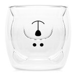 Tasse � bi�re sucr�e de 250 ml tasse � caf� tasse � th� tasse � caf� tasse panda en verre isolant � double ...