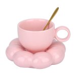 Tasse � caf� en c�ramique ensemble tasse � caf� et soucoupe cloud tasse avec cuill�re et sous - verre ...