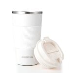 Mug isotherme gemful 510ml - double isolation l�ger et �tanche - tasse voyage pour bureau voiture - blanc ...