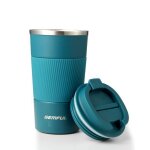 Mug isotherme gemful 510ml - double isolation l�ger et �tanche - tasse voyage pour bureau voiture - bleu ...