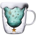Tasses  caf de nol mignonnes tasses  th verres isols  double paroi pour femmes hommes enfants ...