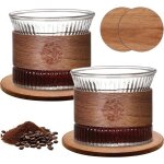 Tasses expresso lot 2 verre cappuccino moka th design lgant caf maison