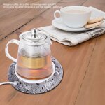 Tasse � grains de bois usb tapis chauffant pour tasse de guerre th� caf� coussin chauffant en porcelaine ...