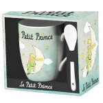Tasses et mugs - tasse mug et cuill�re enesco le petit prince (assis sur la lune)