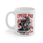 Tasse pompier 325ml j?peux pas la caserne m?attend mug h�ros feu casque brigade cadeau courage incendie ...