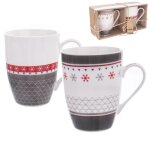 Tasses en porcelaine ensemble de tasses pour boire du caf� du th� et des herbes 340ml 2pcs.